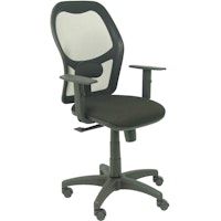 silla alocen malla negra asiento bali negro brazos regulables