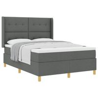 cama tapizada 203x163x128 cm  - gris