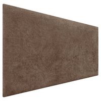 dhome cabecero marron 100cm acabado toalla soft tapizado liso 4cm grosor 50cm alto tejido suave para pared acusticos cabeceros absorbentes 100cm 4cm - 50 al - marron