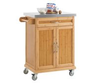 carrito de cocina con piso de acero estanteria de cocinacarrito de servir de bambu de alta calidad l66xp45xa90cmfkw13-n sobuy