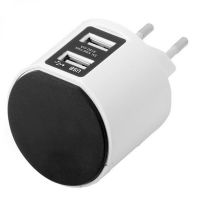 simon brico adaptador de corriente con soporte  2 usb blanco