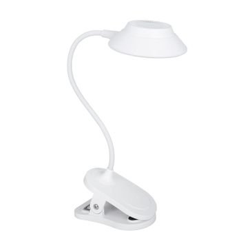 Flexo serie klip 5w led 3000-4000-6500k con pinza en blanco.