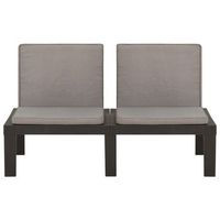 banco de jardin  banco de exterior  silla de jardin con cojines plastico gris