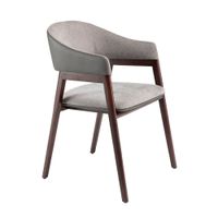 silla comedor tapizada tela y polipiel