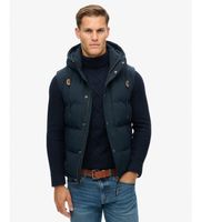 superdry para hombre m5011708a chaleco everest puffer marino xl casual poliester