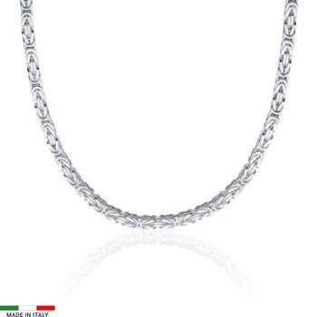 Cadena bizantina para hombre, plata 925, 5 mm