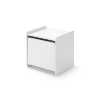 vipack kiddy mesa de noche infantil madera lacada 1 puerta l 40cm blanco