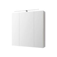 armario con espejo de bano 724x72x15 cm blanco ml-design