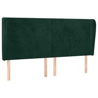 cabecero con orejas de terciopelo verde oscuro 203x23x118128cm