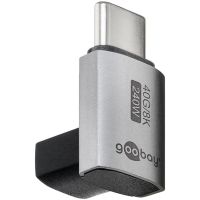 cambiador de genero goobay 74444 usb-c macho-hembra acodado 90 aluminio