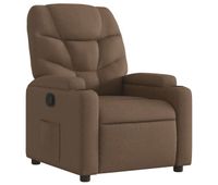 vidaxl sillon reclinable de tela marron