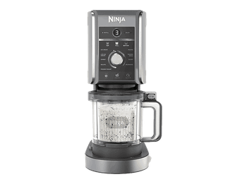 Heladera - Ninja CREAMi Deluxe 10-en-1, 10 programas, 2 tarrinas de 706ml, Tecnología avanzada Creamify, Plata