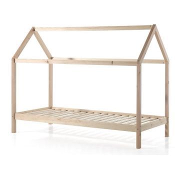 Cama Cabina 90x200 Cm Y Somier Kali De Pino Macizo Claro