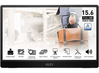 monitor - msi pro mp161 e2 156 full-hd 60 hz 4 ms gtg ips altavoces integrados negro