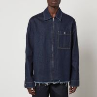 lanvin zipped cotton denim shirt - it 48m
