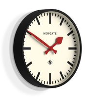 reloj de pared moderno redondo de metal negro mate