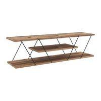 mueble bajo de tv delory  120x30x33 cm color color natural claro vente-unique