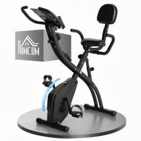 homcom bicicleta estatica plegable con altura y resistencia ajustables pantalla lcd y asiento peso maximo 120 kg 97x51x115 cm negro   aosom espana