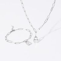 juego de joyeria de acero inoxidable con candado