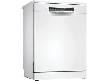 Lavavajillas - Bosch SMS4EMW06E, 14 servicios, 6 programas, 60 cm, Home Connect, RackMatic, Blanco