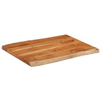 Tablero De Mesa | Tablero Escritorio Rectangular Borde Natural Acacia 80x60x3,8 Cm