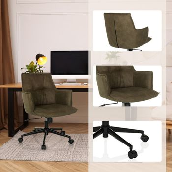 Silla home office tela verde