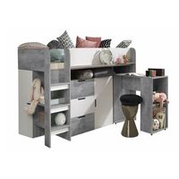 litera hartford 363 individuales gris aglomerado laminado somieres 107x204x125cm
