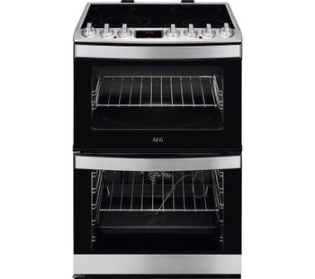 CCB6760ACM 60 cm Electric Ceramic Cooker - Stainless Steel & Black, Stainless Steel