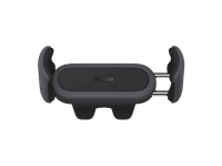 soporte de movil para coche - baseus steel cannon 2 universal para rejilla coche clip doble con revestimiento silicona rotacion 360 negro