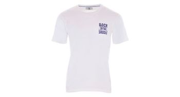 Camiseta lebram back in the saddle blanca