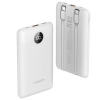 power bank veger 10000mah carga rapida 225w lcd cables integrados blanco
