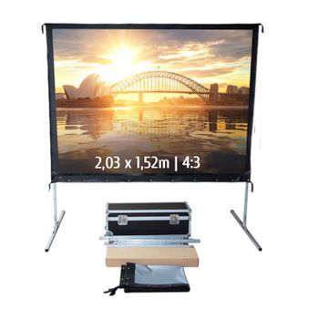 Kimex Pantalla de Proyección Portátil de Marco Plegable 2.3x1.52m Formato 4:3