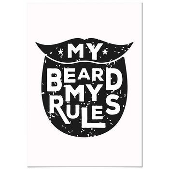 Panorama Cuadro De Aluminio My Beard My Rules 70x100 Cm