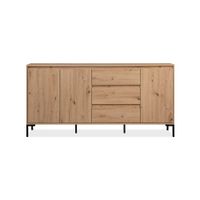 aparador 3 puertas 3 cajones y 2 estantes l170 cm - efecto madera