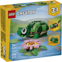 lego - juego de construccion tortuga con flor de nenufar lego creator 31377