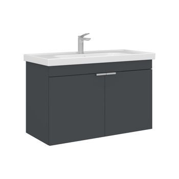 Mueble Para Lavabo  - 90 X 45 X 58 Cm - Antracita Mate