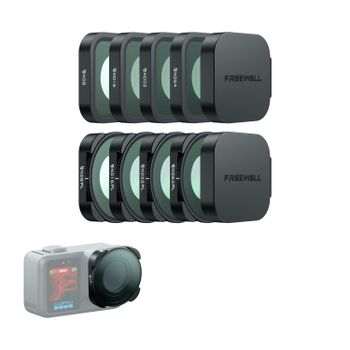 Kit de filtros Freewell de 8/12 piezas, con filtros ND, ND/PL, CPL, LPR, Glow Mist 1/4, para cámaras GoPro Mission 1 Pro y Mission 1