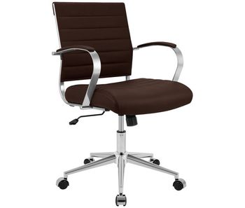 Silla de oficina oakland cuero auténtico marrón 62x57x90 cm
