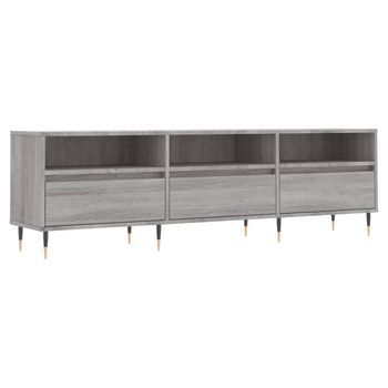 Mueble Tv | Mueble De Salón | Armario Tv Madera Contrachapada Gris Sonoma 150x30x44,5 Cm