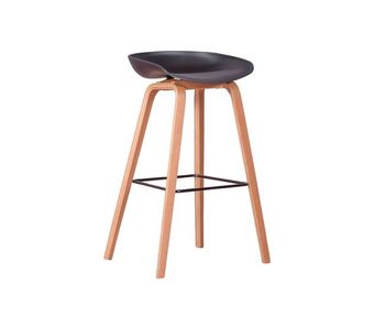 Taburete nórdico con patas de madera de haya (75cm) - daxer