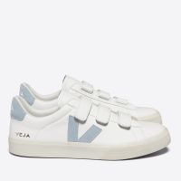 veja womens recife chrome free leather velcro trainers - uk 4