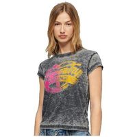 superdry camiseta t-shirt fade rock graphic para mujer