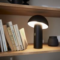 lampara de sobremesa con cabezal ajustable para interior negro