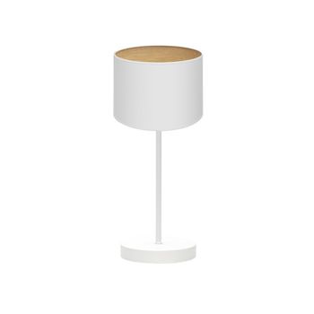 Sobremesa tania 1xe14 blanco/blanco-madera clara 42x17x17 cm