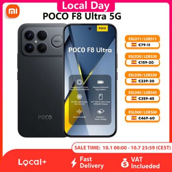 POCO F8 Ultra 5G, versión global, con procesador Snapdragon. ®   Procesador Elite Gen 5, pantalla AMOLED de 6,9 pulgadas con tecnología de protección ocular, carga ultrarrápida de 100 W, batería de