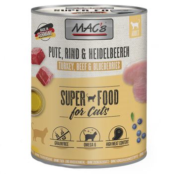 MAC's Cat 6 x 800 g - Pavo, vacuno y arándanos