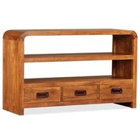 mueble de tv madera maciza acacia 90x30x55 cm vidaxl