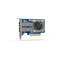 tarjeta de red qnap qxg-25g2sf-e810 pci express 25 gbits fibra verde