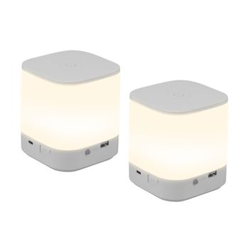 Maser - lámpara de mesa led de plástico, blanco, 10 cm, máx. 1 w