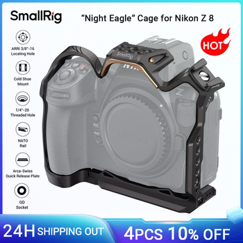 Jaula de cámara SmallRig Night Eagle Z8 para Nikon Z 8, jaula completa con placa de liberación rápida para Arca-Swiss para micrófono y luz-4316